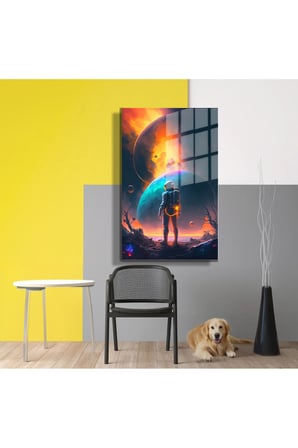 Space/Uzay Yapay Zeka Özel Tasarım Cam Tablo Ofis, Mutfak Çocuk Odası, Salon 87