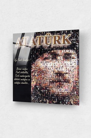 Mustafa Kemal Atatürk Cam Tablo 120 Resimle Atatürk Tablosu Gençliğe Hitabı Tablo Ofis Dekor