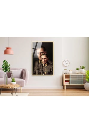 Mustafa Kemal Atatürk Cam Tablo 10 Kasım Atatürk Tablo 29 Ekim Türk Bayrağı Tablo Ofis Dekor