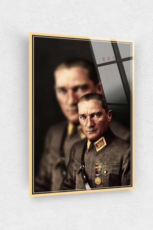 Mustafa Kemal Atatürk Cam Tablo 10 Kasım Atatürk Tablo 29 Ekim Türk Bayrağı Tablo Ofis Dekor