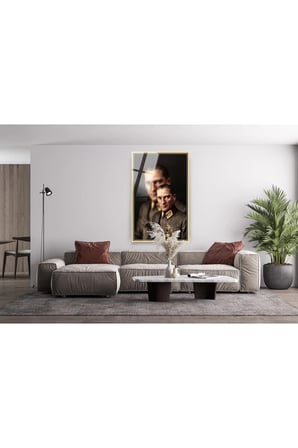 Mustafa Kemal Atatürk Cam Tablo 10 Kasım Atatürk Tablo 29 Ekim Türk Bayrağı Tablo Ofis Dekor
