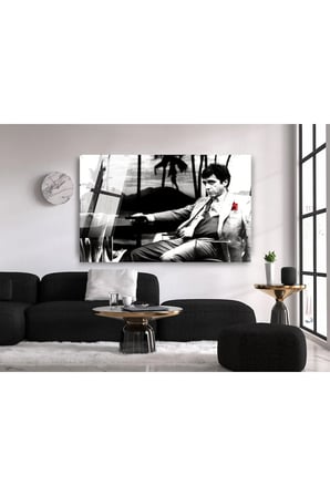 Godfather Cam Tablo, Film Tablo, Aktör Tablo, Duvar Dekor, Büyük Tablo, Cam Duvar Tablo