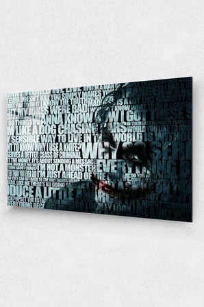 Joker Cam Tablo, Film Tablo, Aktör Tablo, Duvar Dekor, Büyük Tablo, Cam Duvar Tablo