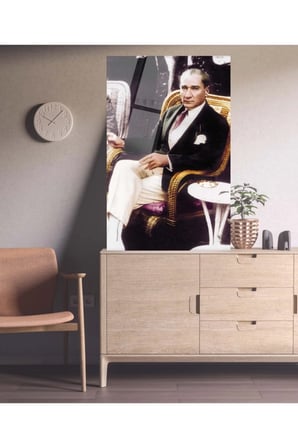 Atatürk Cam Tablo - Atatürk Tablo - Ata Tablo- Türk Tablo - Türkiye Cam Duvar Dekor - Ofis Tablo