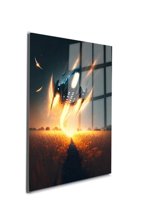 Space/Uzay Yapay Zeka Özel Tasarım Cam Tablo Ofis, Mutfak Çocuk Odası, Salon 62
