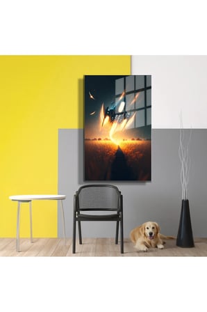 Space/Uzay Yapay Zeka Özel Tasarım Cam Tablo Ofis, Mutfak Çocuk Odası, Salon 62