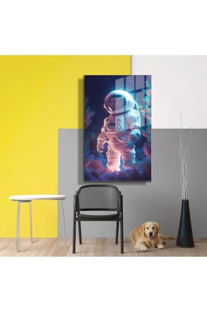 Space/Uzay Yapay Zeka Özel Tasarım Cam Tablo Ofis, Mutfak Çocuk Odası, Salon 112