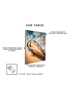 Space/Uzay Yapay Zeka Özel Tasarım Cam Tablo Ofis, Mutfak Çocuk Odası, Salon 165