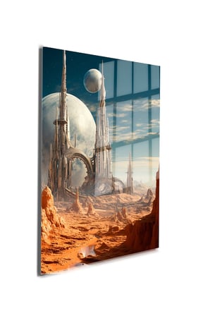 Space/Uzay Yapay Zeka Özel Tasarım Cam Tablo Ofis, Mutfak Çocuk Odası, Salon 19