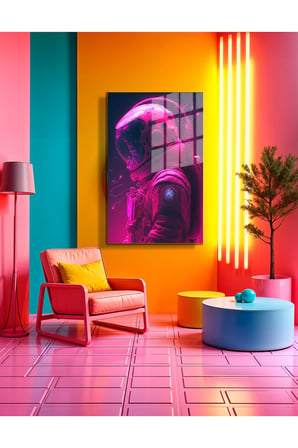 Space/Uzay Yapay Zeka Özel Tasarım Cam Tablo Ofis, Mutfak Çocuk Odası, Salon 69