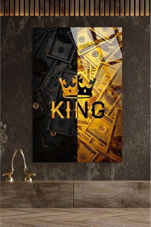 King Kral Para 4mm Lüks Kırılmaz Temperli Yüksek Çözünürlüklü Cam Tablo