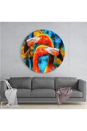 Flamingo Cam Tablo | Hediyelik, Dekoratif, Ofis, Mutfak