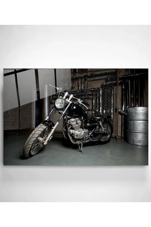 Motorsiklet Cam Tablo, Dekoratif Cam Tablo