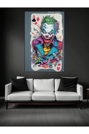 Joker Kartı Cam Tablo Ev Dekorasyon,balkon Dekorasyonu,dekoratif,duvar Tablo,mutfak Tablo