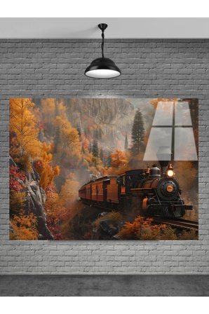 Tren Cam Tablo Ev Dekorasyon,balkon Dekorasyonu,dekoratif,duvar Tablo,mutfak Tablo