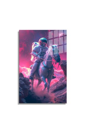 Space/Uzay Yapay Zeka Özel Tasarım Cam Tablo Ofis, Mutfak Çocuk Odası, Salon 142