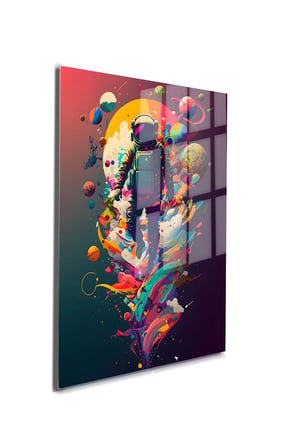Space/Uzay Yapay Zeka Özel Tasarım Cam Tablo Ofis, Mutfak Çocuk Odası, Salon 54