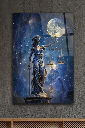 Avukat Ofisine Hediye Themis Heykeli Adalet Heykeli KIRILMAZ CAM TABLO EV OFİS İŞ YERİ HEDİRYESİ