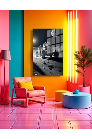 Space/Uzay Yapay Zeka Özel Tasarım Cam Tablo Ofis, Mutfak Çocuk Odası, Salon 52