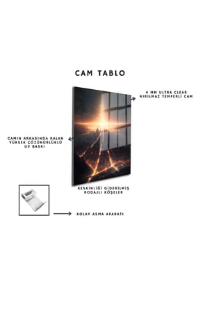 Space/Uzay Yapay Zeka Özel Tasarım Cam Tablo Ofis, Mutfak Çocuk Odası, Salon 145