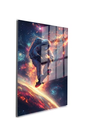 Space/Uzay Yapay Zeka Özel Tasarım Cam Tablo Ofis, Mutfak Çocuk Odası, Salon 143
