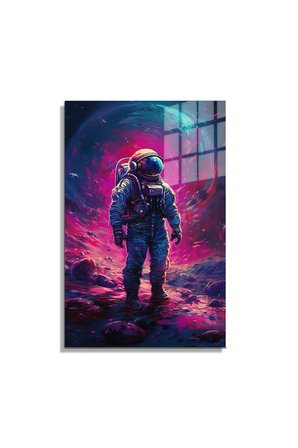 Space/Uzay Yapay Zeka Özel Tasarım Cam Tablo Ofis, Mutfak Çocuk Odası, Salon 46