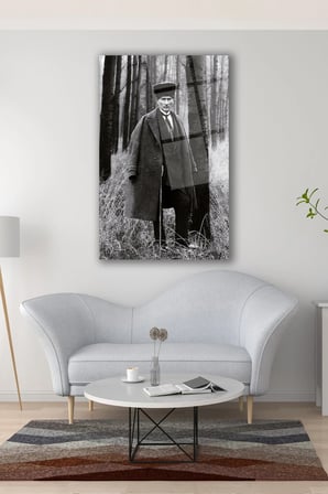Mustafa Kemal Atatürk Cam Tablo, Siyah Beyaz, Ev, Ofis ve Okul Duvar Dekoru, Hediyelik, Büyük Tablo