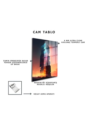 Space/Uzay Yapay Zeka Özel Tasarım Cam Tablo Ofis, Mutfak Çocuk Odası, Salon 171