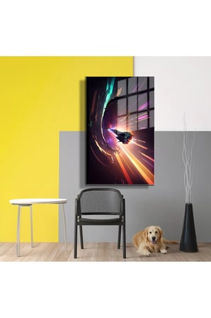 Space/Uzay Yapay Zeka Özel Tasarım Cam Tablo Ofis, Mutfak Çocuk Odası, Salon 105