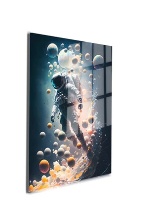 Space/Uzay Yapay Zeka Özel Tasarım Cam Tablo Ofis, Mutfak Çocuk Odası, Salon 65