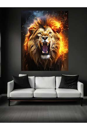 Neon Aslan Cam Tablo Ev Dekorasyon,balkon Dekorasyonu,dekoratif,duvar Tablo,mutfak Tablo
