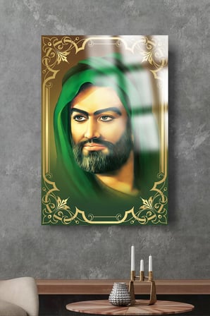 HZ.ALİ PORTESİ KIRILMAZ LÜKS CAM TABLO ULTRA CANLI RENKLER EV, İŞ YERİ, OFİS HEDİYESİ