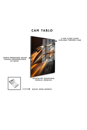 Space/Uzay Yapay Zeka Özel Tasarım Cam Tablo Ofis, Mutfak Çocuk Odası, Salon 199