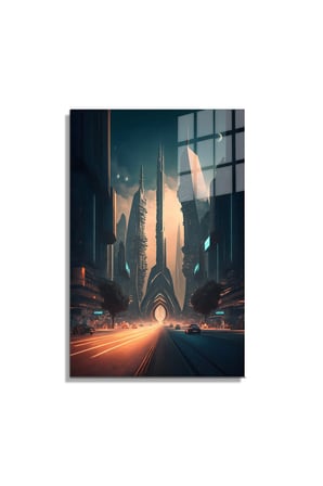 Space/Uzay Yapay Zeka Özel Tasarım Cam Tablo Ofis, Mutfak Çocuk Odası, Salon 90