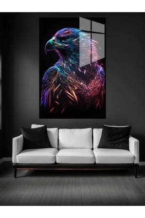 Neon Kartal Cam Tablo Ev Dekorasyon,balkon Dekorasyonu,dekoratif,duvar Tablo,mutfak Tablo