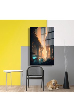 Space/Uzay Yapay Zeka Özel Tasarım Cam Tablo Ofis, Mutfak Çocuk Odası, Salon 191