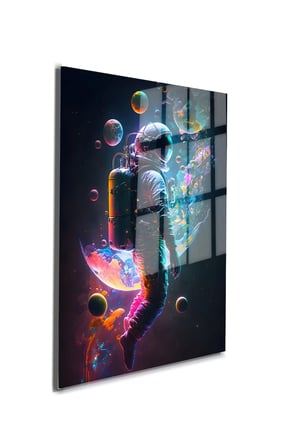 Space/Uzay Yapay Zeka Özel Tasarım Cam Tablo Ofis, Mutfak Çocuk Odası, Salon 86