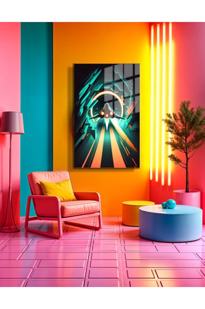 Space/Uzay Yapay Zeka Özel Tasarım Cam Tablo Ofis, Mutfak Çocuk Odası, Salon 76