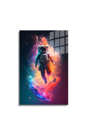 Space/Uzay Yapay Zeka Özel Tasarım Cam Tablo Ofis, Mutfak Çocuk Odası, Salon 88