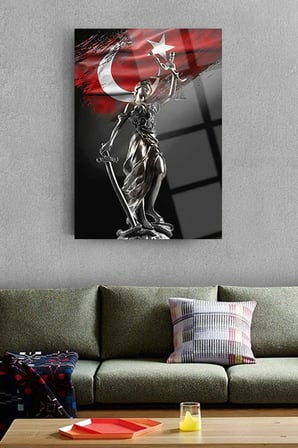 Avukat Ofisine Hediye Themis Heykeli Adalet Heykeli KIRILMAZ CAM TABLO EV OFİS İŞ YERİ HEDİRYESİ