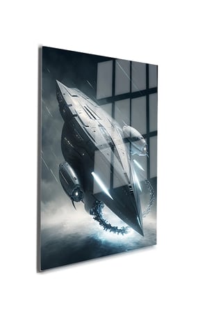 Space/Uzay Yapay Zeka Özel Tasarım Cam Tablo Ofis, Mutfak Çocuk Odası, Salon 186