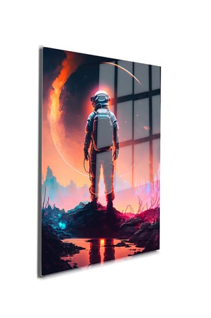 Space/Uzay Yapay Zeka Özel Tasarım Cam Tablo Ofis, Mutfak Çocuk Odası, Salon 31