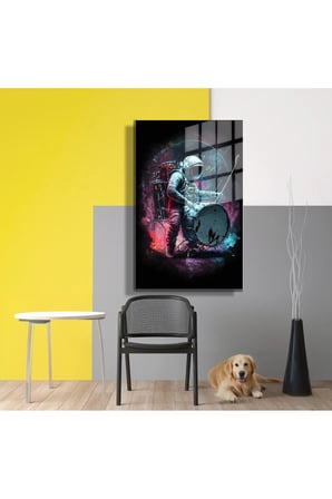 Space/Uzay Yapay Zeka Özel Tasarım Cam Tablo Ofis, Mutfak Çocuk Odası, Salon 27