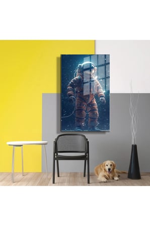 Space/Uzay Yapay Zeka Özel Tasarım Cam Tablo Ofis, Mutfak Çocuk Odası, Salon 152
