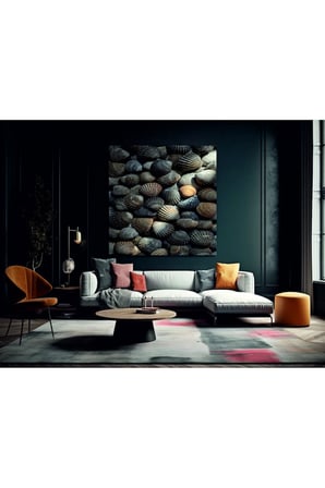 MUHTEŞEM İSTİRİDYE KABUKLARI TEMPERLİ CAM ÜZERİNE TABLO SEVGİLİNİZE YILBAŞI HEDİYE