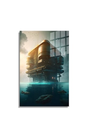 Space/Uzay Yapay Zeka Özel Tasarım Cam Tablo Ofis, Mutfak Çocuk Odası, Salon 15