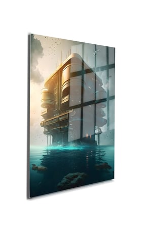 Space/Uzay Yapay Zeka Özel Tasarım Cam Tablo Ofis, Mutfak Çocuk Odası, Salon 15