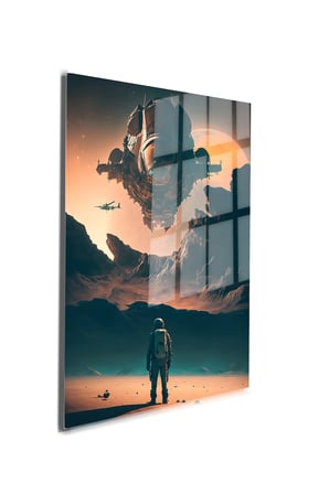 Space/Uzay Yapay Zeka Özel Tasarım Cam Tablo Ofis, Mutfak Çocuk Odası, Salon 94