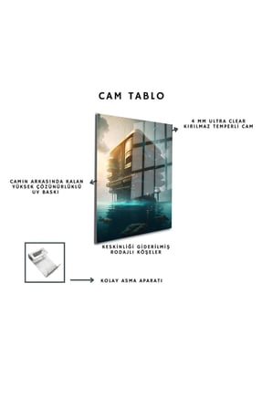 Space/Uzay Yapay Zeka Özel Tasarım Cam Tablo Ofis, Mutfak Çocuk Odası, Salon 15