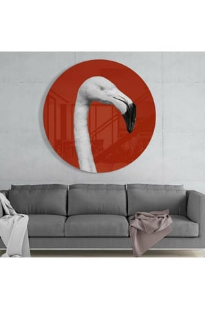 Flamingo Cam Tablo | Hediyelik, Dekoratif, Ofis, Mutfak